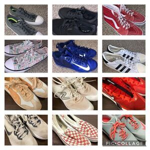 Wholesale Lot 10 Shoes Nike Adidas Vans ASICS Puma Sneakers Cleats Mixed sizes